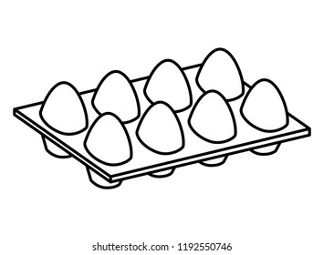 eggs pack isolated icon