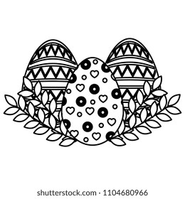 eggs paint easter with floral decoration