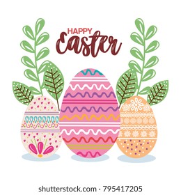 eggs paint and flowers easter season