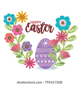 eggs paint and flowers easter season