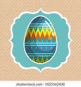 eggs painted happy easter celebration