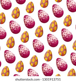 eggs painted happy easter pattern background