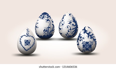 eggs pastel color happy easter with different texture isolated ,elements vector background ,banners,invitation,flyers,brochure,posters,spring holiday