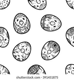 Eggs pattern, ethnic pattern, easter patern, bird-eggs pattern