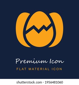 Eggs premium material ui ux isolated vector icon in navy blue and orange colors