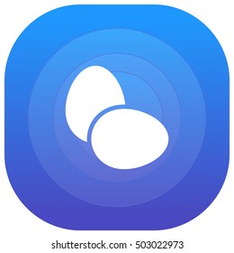 Eggs Purple - blue circular UI/UX App Icon / Logo Design