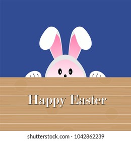 Eggs and rabbits are one of the symbols used to send joy in Easter. There are wooden stickers, cut paper, designed for use in logos, signs, brochures, greeting cards and all types of printed media.
