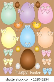 Eggs Ribbons and Chicks