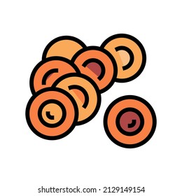 eggs salmon color icon vector. eggs salmon sign. isolated symbol illustration