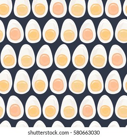 Eggs seamless pattern. Vector illustration.