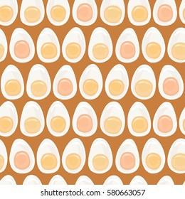 Eggs seamless pattern. Vector illustration.