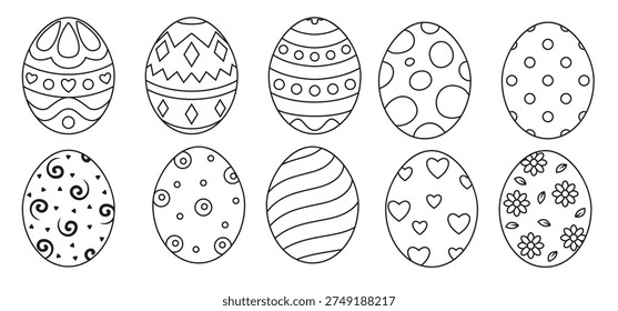 eggs set black style ioslated on white background 