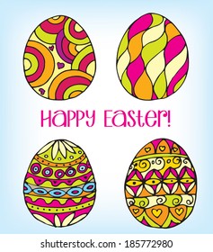 Eggs set. Easter. Vector illustration