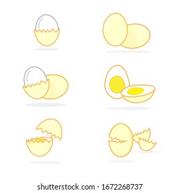 Eggs set icons. Vector illustration