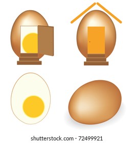 Eggs set. Only mesh and gradient. EPS10