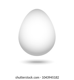 Eggs with shadow isolated on white background. Vector illustration