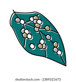 vectores de icono de color de gusano de seda de huevos. signo de gusano de seda de huevos. ilustración de símbolo aislado