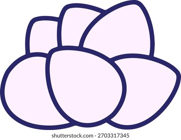 ovos design simples em cor de néon brilhante