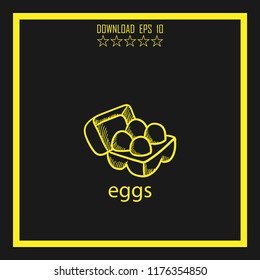 eggs  sketch vector icon