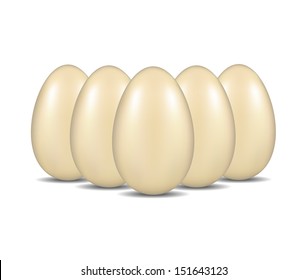Eggs standing in the formation