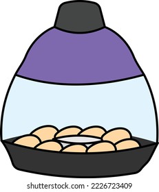 Eggs Storage Concept, Hatching-Eggs vector color icon design, Poultry farming symbol, Meat or Eggs Production Sign, Protein and farmyard equipment stock illustration