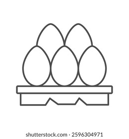 Eggs thinline icon, vector, pixel perfect, illustrator file