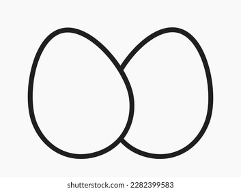 Huevos - iconos de línea transparentes. Ilustración vectorial.