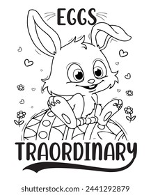 Eggs traondinary T-Shirt design. Easter day t shirt design.