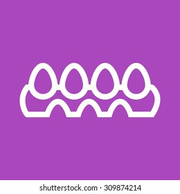 Eggs, tray, hen icon vector image.Can also be used for Easter, celebration, observances and holidays. Suitable for mobile apps, web apps and print media.