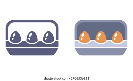 Eggs Tray line icon. Vector illustration