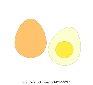 Eggs. Two eggs on the white background