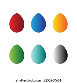 Eggs  Vector colorful eggs  Gradient  Easter  Happy Easter  Decorating 