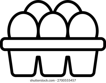 Projeto de vetor de ovos em estilo moderno, ingrediente de cozimento e conceito de receita de cozinha, ilustração de preparação de massa. Ícone de Linha