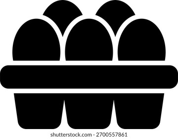 Projeto de vetor de ovos em estilo moderno, ingrediente de cozimento e conceito de receita de cozinha, ilustração de preparação de massa. Ícone de Glifo