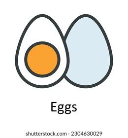 Eier Vektorgrafik Umriss Symbol Design Illustration. Agrarsymbol auf weißem Hintergrund EPS10-Datei