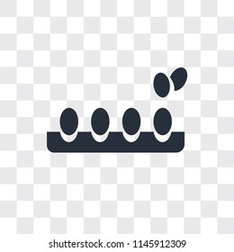 Eggs vector icon isolated on transparent background, Eggs logo concept