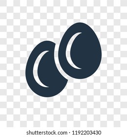 Eggs vector icon isolated on transparent background, Eggs transparency logo concept
