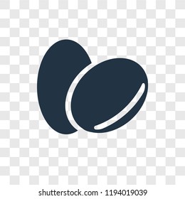 Eggs vector icon isolated on transparent background, Eggs transparency logo concept