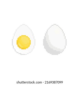 Eier, Vektorsymbol. Pixel Art. 8 Bit Logo für Spiel. eps10