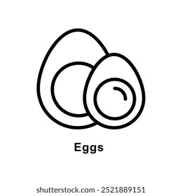 Eggs  vector  Outline icon style illustration. Symbol on White background EPS 10 File