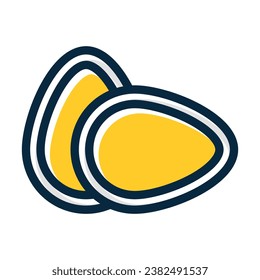 Eggs Vector Thick Line Filled Dark Colors Icons For Personal And Commercial Use.
