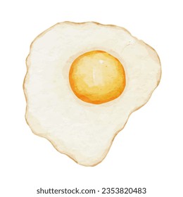 Eggs watercolor isolated. Food Vector illustration