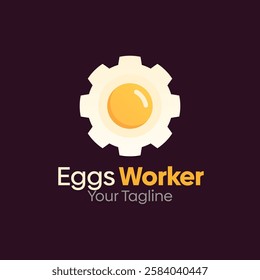 Eggs Worker Logo Design Template. Good for Business, Agency, Community and Organization