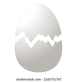 Eggshell break icon cartoon vector. Broken egg. Shell half