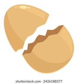 Eggshell cracked waste icon cartoon vector. Sorting organic food. Trash ecology