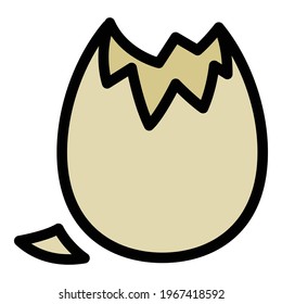 Eggshell duck icon. Outline Eggshell duck vector icon for web design isolated on white background