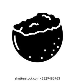 gegshell de huevo de granja de pollo de comida glifo vector icono. señal de comida de granja de huevos de huevo de huevo de huevo de huevo de huevo de huevo. ilustración de símbolo aislado