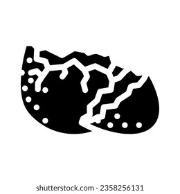 eggshell egg chicken farm food glyph icon vector. eggshell egg chicken farm food sign. isolated symbol illustration