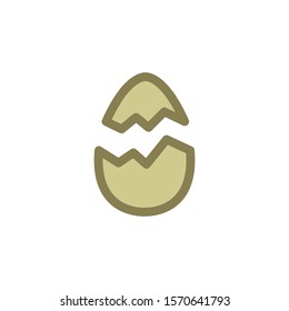 eggshell flat icon, vector illustration