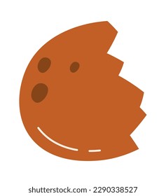 Residuos de comida con cáscara de huevo icono de la basura orgánica clasificada. Ilustración del vector